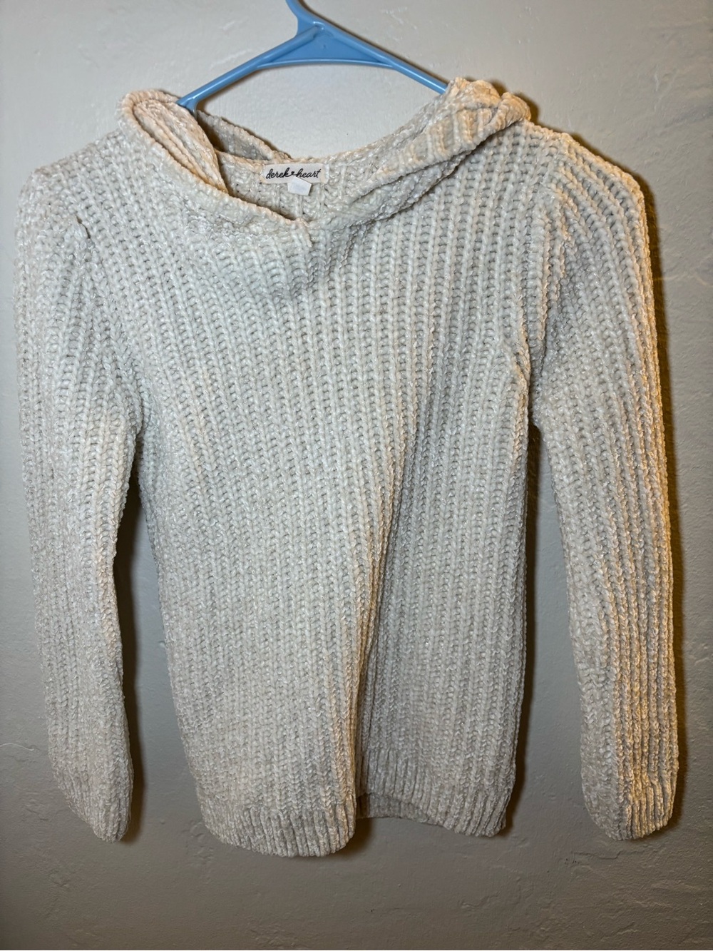 Berek Heart Cream Knit Hoodie Sweater